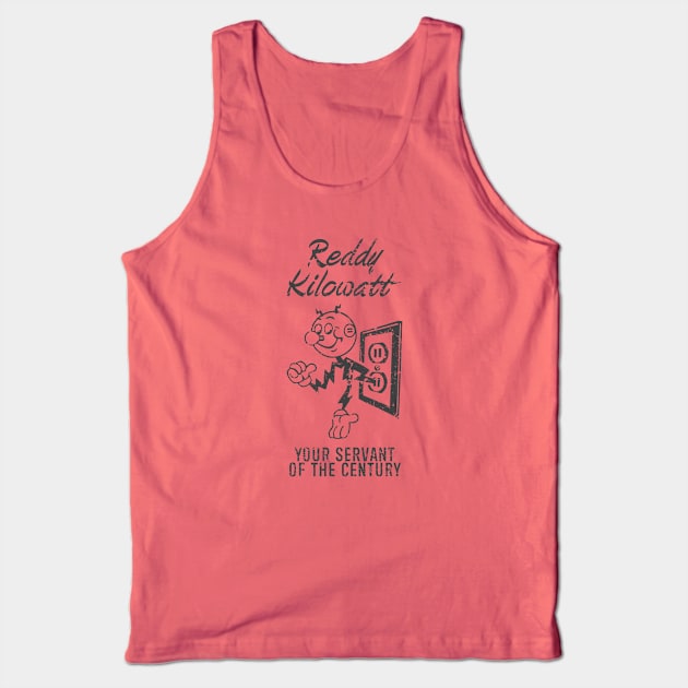 Reddy Kilowatt - Vintage Retrocolor Black Tank Top by Sayang Anak